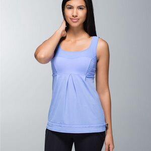 Lululemon‎ Women’s Size 4 Elevate Tank Top Lullaby Blue Drawstring Waist